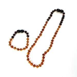 Barnsteen ketting baby/peuter Cherry Cognac