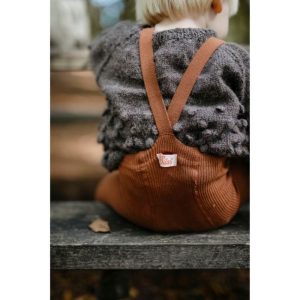 Silly Silas Footless maillot met bretels cinnamon